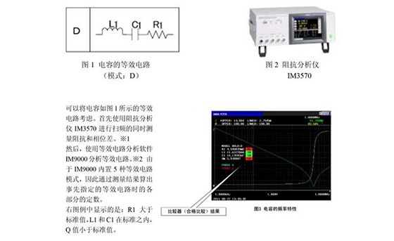 從電容等無源元件的等效電路分析結(jié)果來判斷合格與否